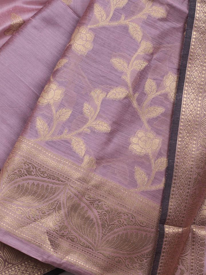 Woven Chanderi Unstitched Suit With Dupatta