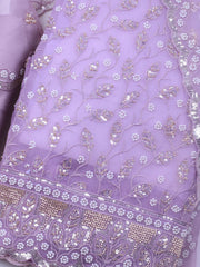 Embroidered Chiffon Unstitched Suit With Dupatta