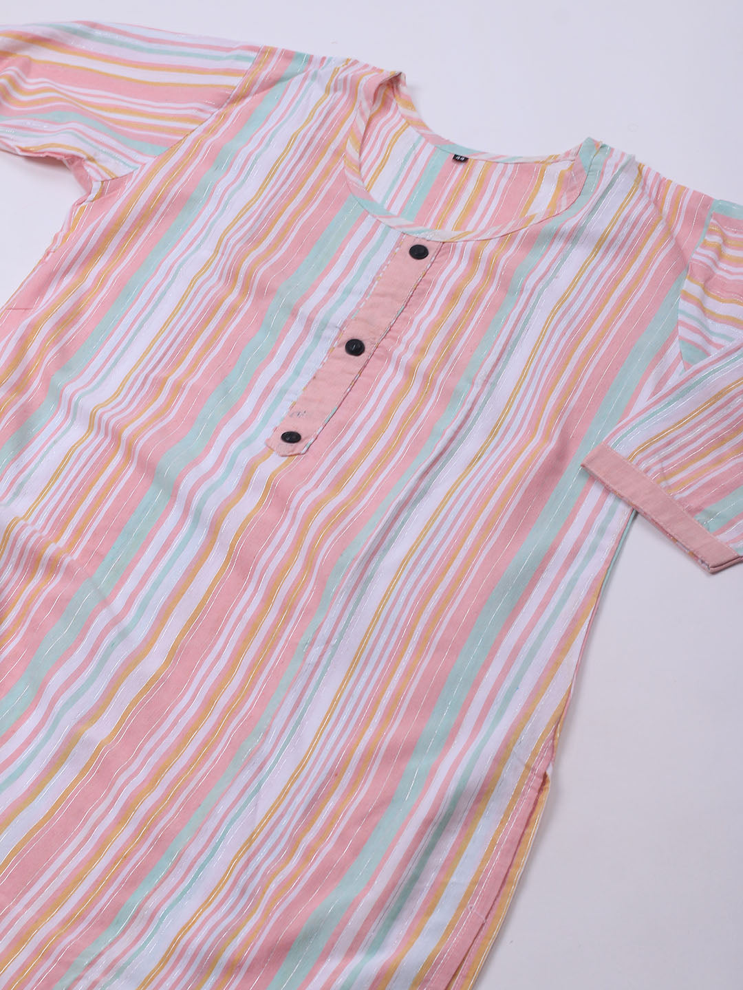 Plain Muslin Kurta With Pants & Dupatta