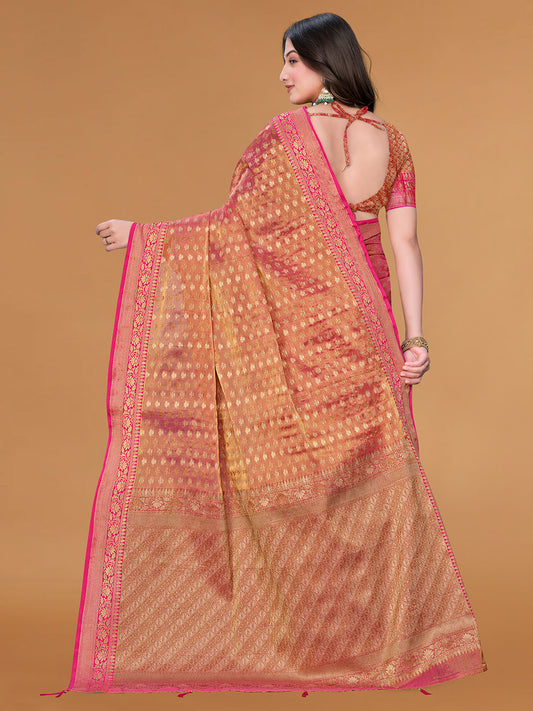 Zari Jaal Cotton Woven Saree