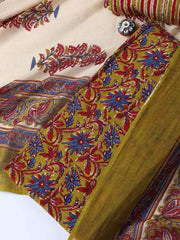 Printed Cotton Blend Unstitched Suit With Dupatta