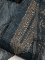 Neck Embroidered Tissue Unstitched Suit With Dupatta