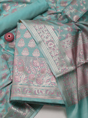 Woven Chanderi Unstitched Suit Piece With Dupatta