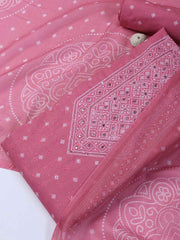 Neck Work Cotton Blend Unstitched Suit With Dupatta