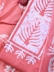 Printed Cotton Blend Unstitched Suit With Dupatta