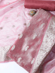 Woven Tissue Unstitched Suit With Dupatta