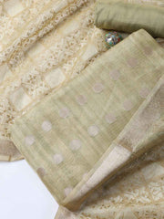 Woven Tissue Unstitched Suit With Dupatta