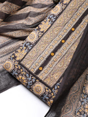 Printed Cotton Blend Unstitched Suit Piece With Dupatta