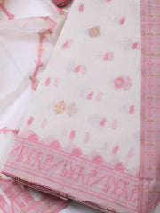 Jamdani Chanderi Unstitched Suit Piece With Dupatta