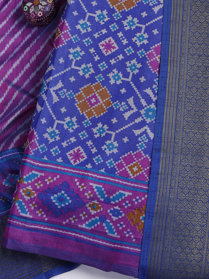 Art Silk Unstitched Suit Piece With Dupatta