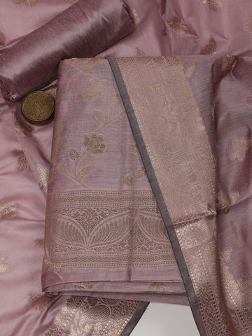 Woven Chanderi Unstitched Suit With Dupatta