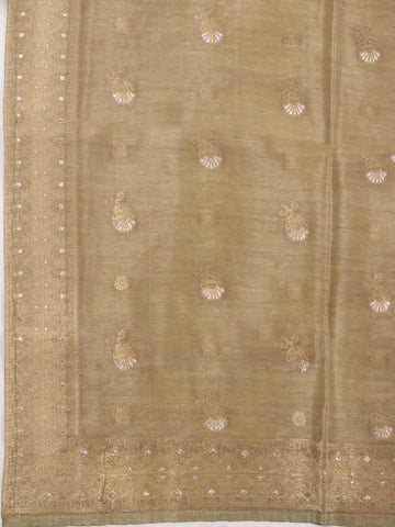 Woven Chanderi Unstitched Suit With Dupatta