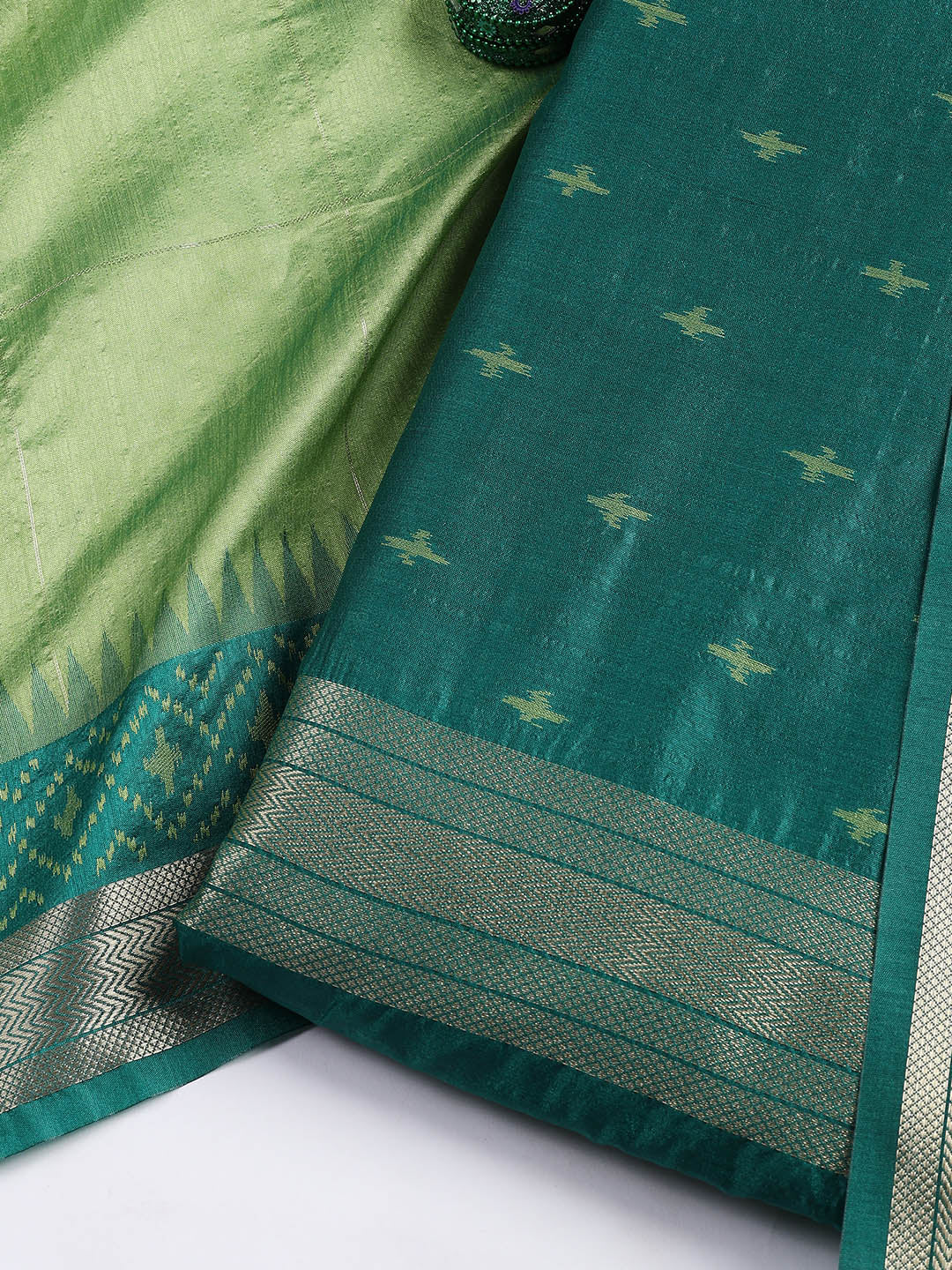 Woven Chanderi Unstitched Suit Piece With Dupatta