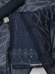 Printed Tussar Unstitched Suit With Dupatta
