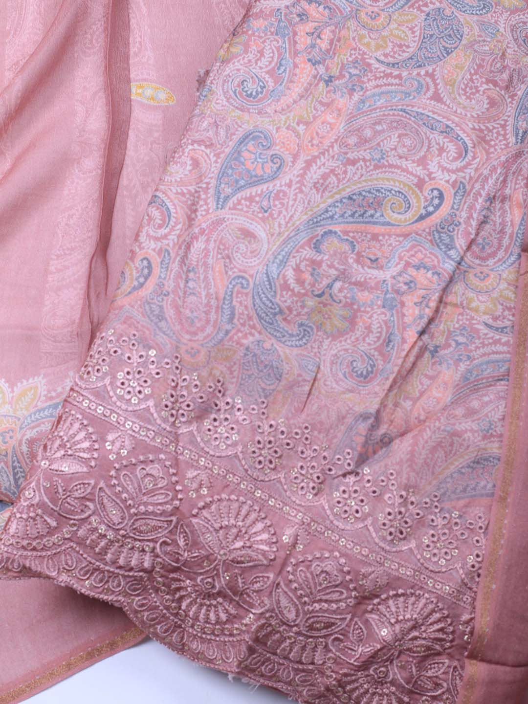 Printed Muslin Unstitched Suit With Dupatta