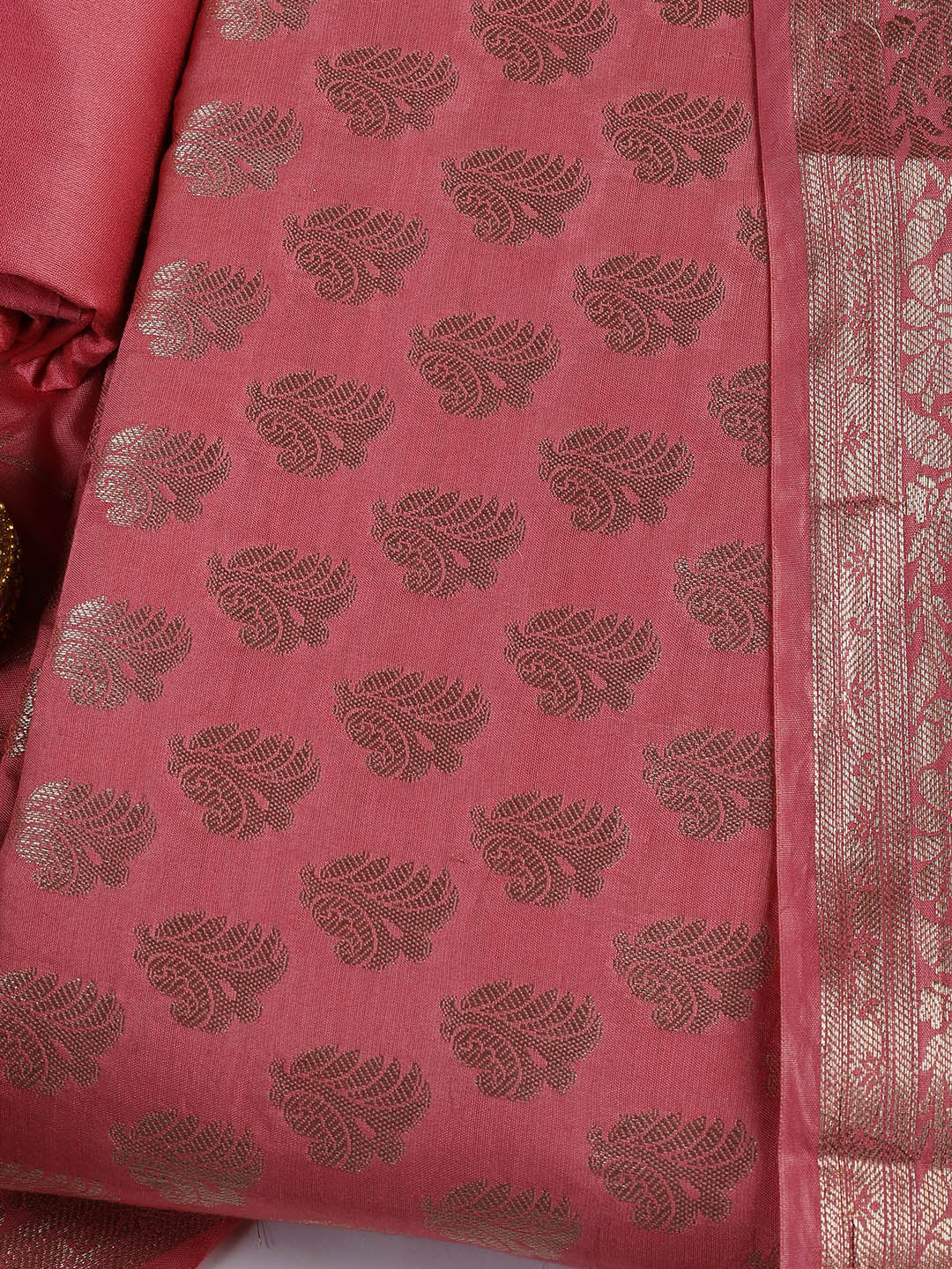 Banarasi Chanderi Unstitched Suit With Dupatta