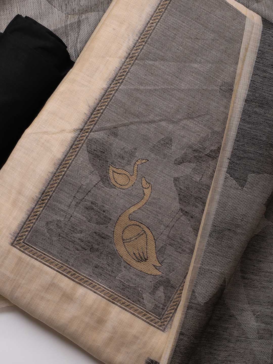 Jamdhani Chanderi Unstitched Suit Piece With Dupatta