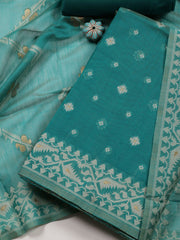 Jamdani Chanderi Unstitched Suit Piece With Dupatta