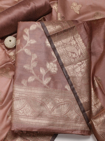 Woven Chanderi Unstitched Suit With Dupatta