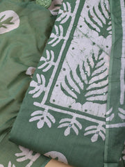 Printed Cotton Blend Unstitched Suit With Dupatta