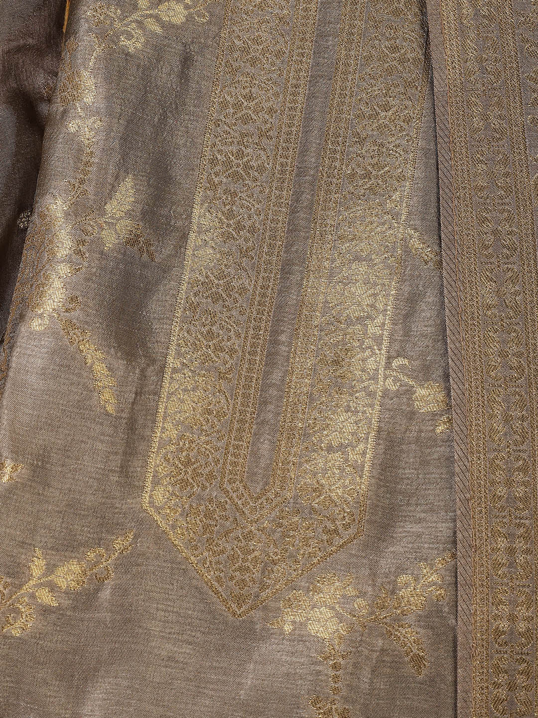 Embroidered Chanderi Unstitched Suit Piece With Dupatta