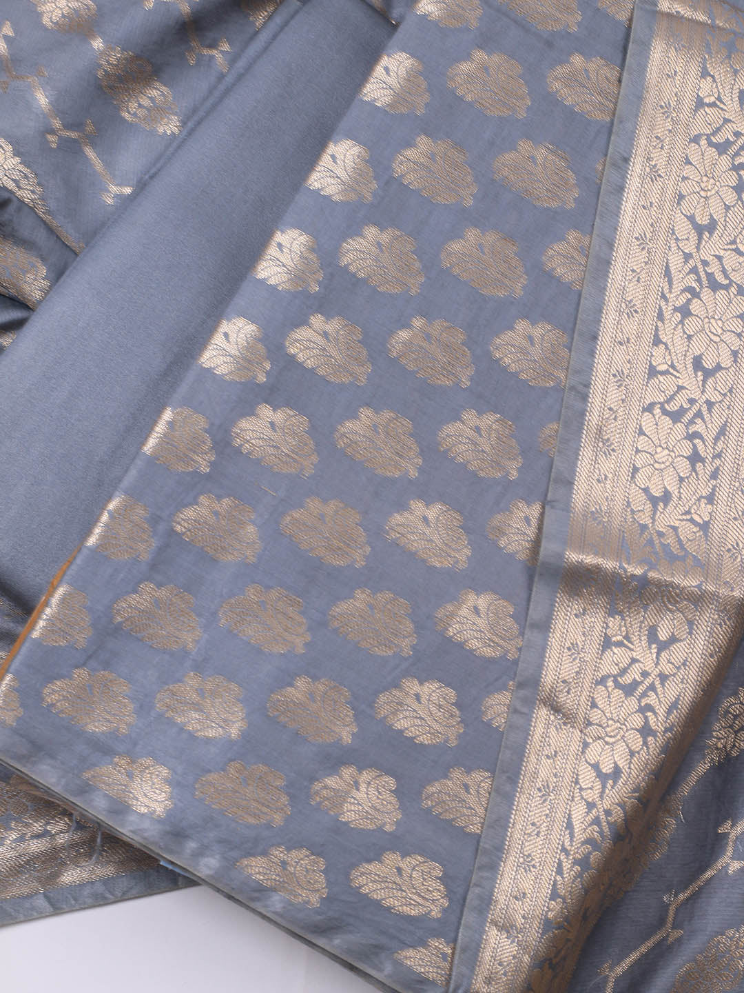 Banarasi Chanderi Unstitched Suit With Dupatta