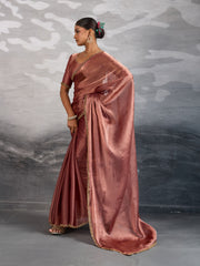 Embroidered Burberry Saree