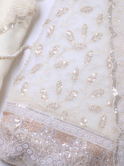 Embroidered Chiffon Unstitched Suit With Dupatta