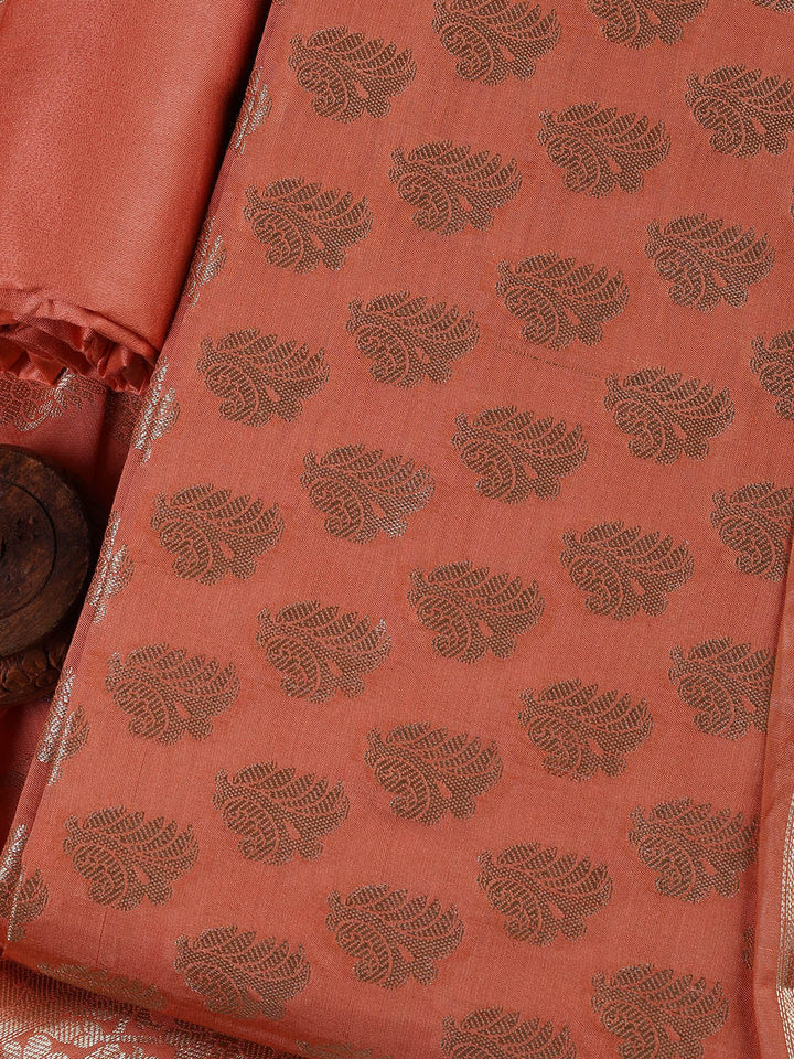 Banarasi Chanderi Unstitched Suit With Dupatta