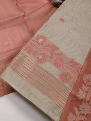 Jamdani Chanderi Unstitched Suit Piece With Dupatta