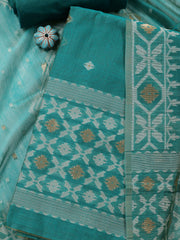 Jamdani Chanderi Unstitched Suit Piece With Dupatta