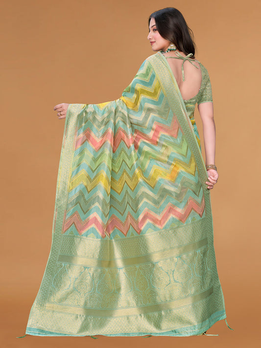 Zari Jaal Cotton Woven Saree