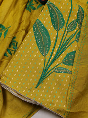 Printed Cotton Blend Unstitched Suit Piece With Dupatta