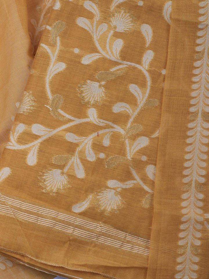 Neck Embroidery Chanderi Unstitched Suit With Dupatta