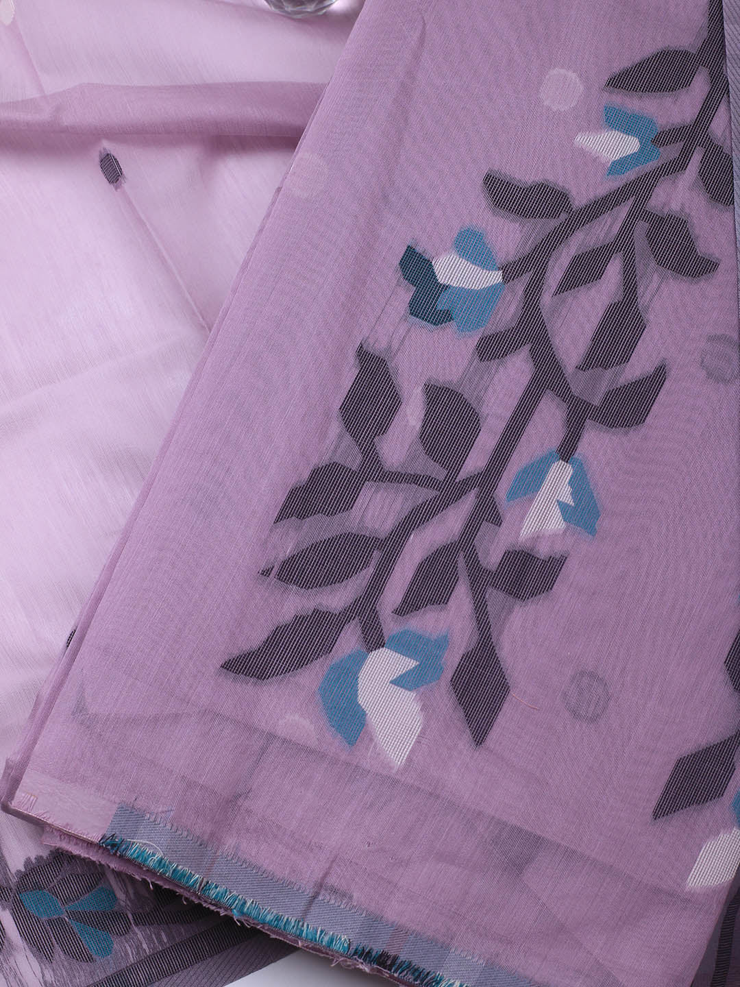 Jamdani Chanderi Unstitched Suit Piece With Dupatta