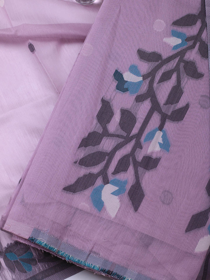 Jamdani Chanderi Unstitched Suit Piece With Dupatta