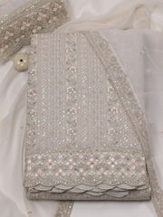 All Over Embroidered Georgette Unstitched Suit With Dupatta