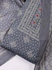 Printed Linen Unstitched Suit With Dupatta