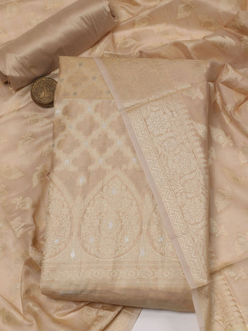 Woven Chanderi Unstitched Suit With Dupatta