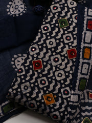 Printed Cotton Blend Unstitched Suit With Dupatta