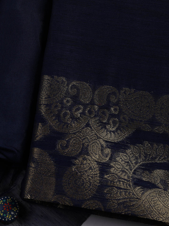 Woven Chanderi Unstitched Suit Piece With Dupatta