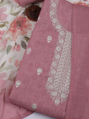 Printed Linen Unstitched Suit Piece With Dupatta