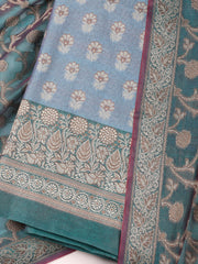 Banarasi Chanderi Unstitched Suit With Dupatta