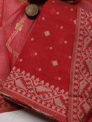 Jamdani Chanderi Unstitched Suit Piece With Dupatta