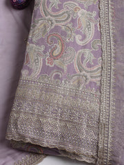 Embroidered Muslin Unstitched Suit With Dupatta
