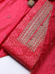 Neck Embroidered Cotton Blend Unstitched Suit Piece With Dupatta