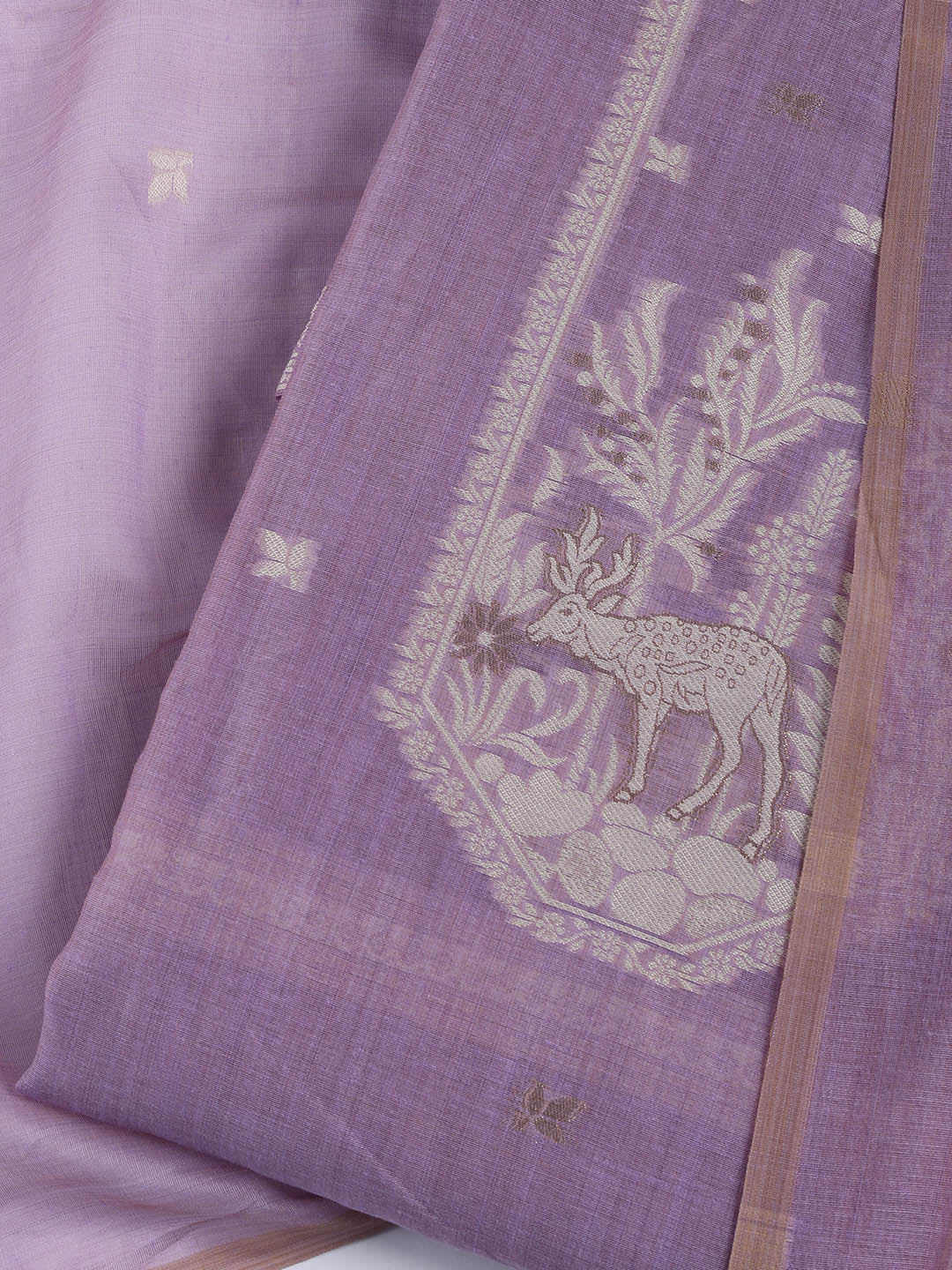 Woven Chanderi Unstitched Suit With Dupatta
