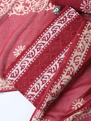 Printed Cotton Blend Unstitched Suit With Dupatta