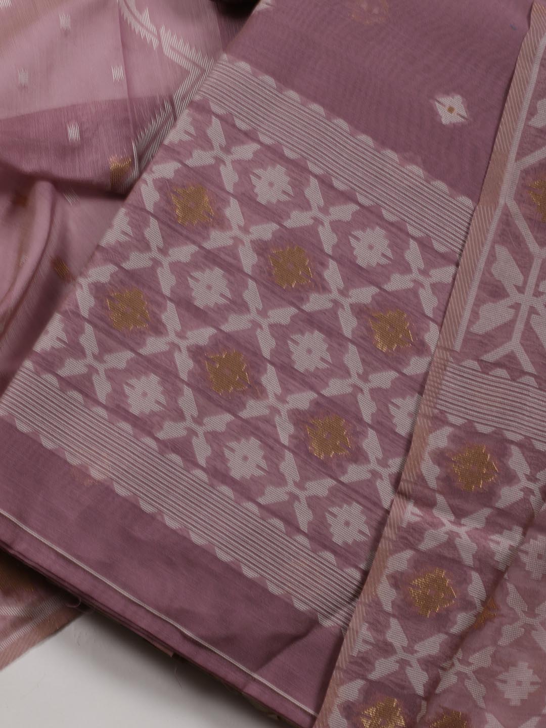 Jamdani Chanderi Unstitched Suit Piece With Dupatta
