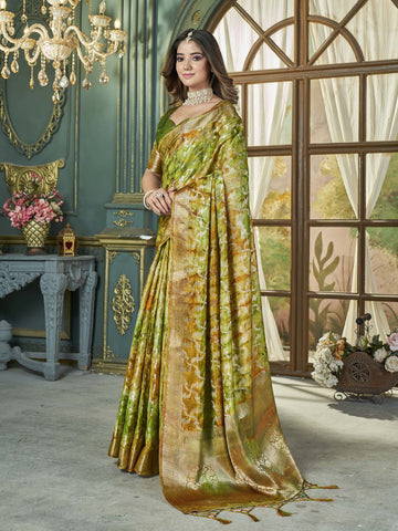 Zari Jaal Art Silk Woven Saree